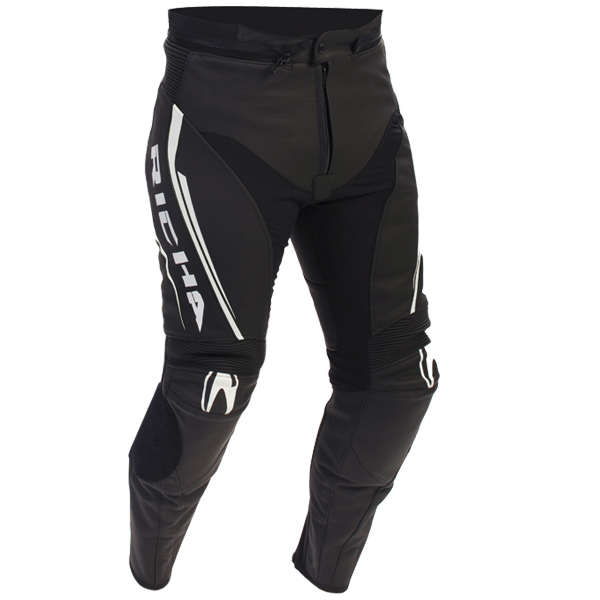 Richa Richa Monza Leather Trousers - Black/White